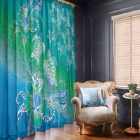 Polynesia Sea Turtle Couple Window Curtain I Am Turtley In Love With You