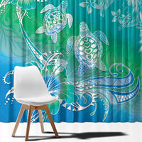 Polynesia Sea Turtle Couple Window Curtain I Am Turtley In Love With You
