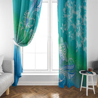 Polynesia Sea Turtle Couple Window Curtain I Am Turtley In Love With You