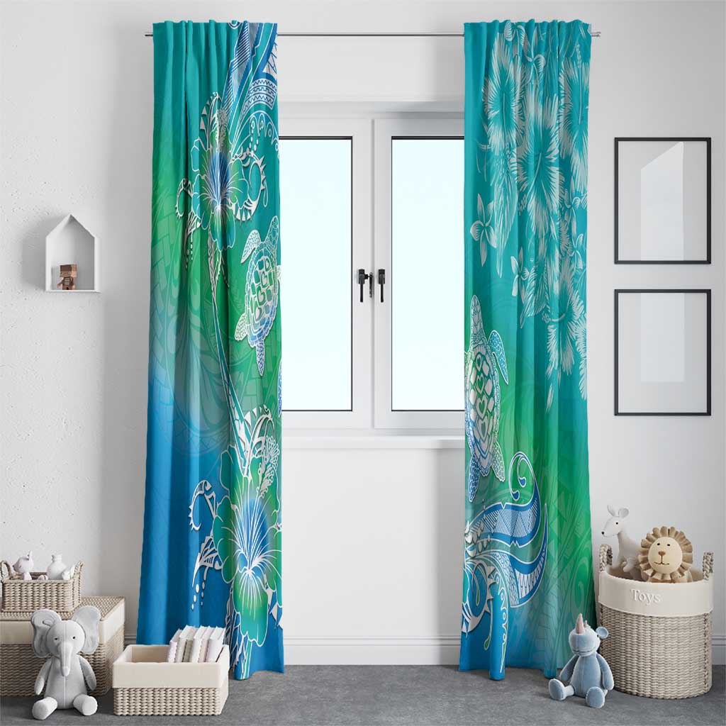 Polynesia Sea Turtle Couple Window Curtain I Am Turtley In Love With You