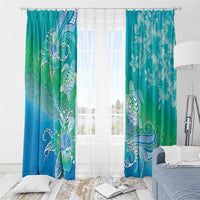 Polynesia Sea Turtle Couple Window Curtain I Am Turtley In Love With You