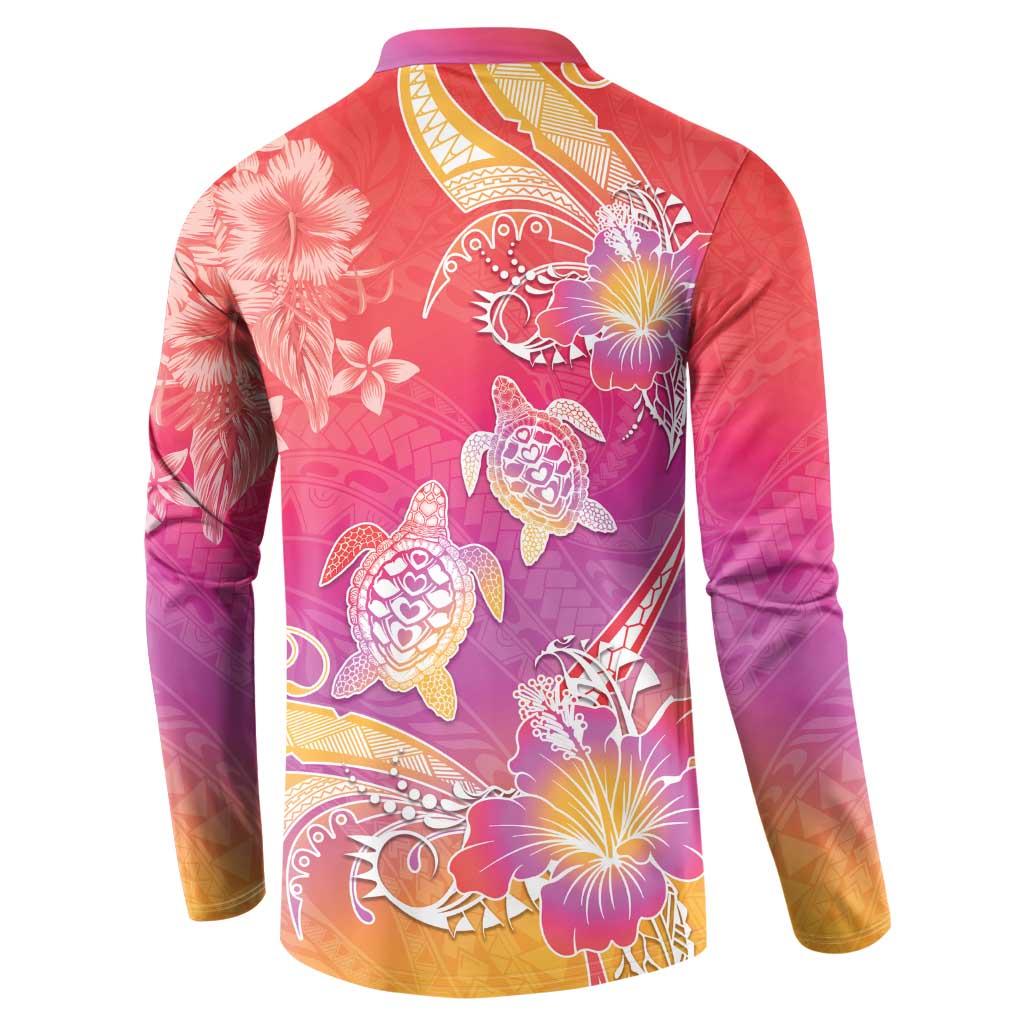 Polynesia Sea Turtle Couple Button Sweatshirt One Soul One Love