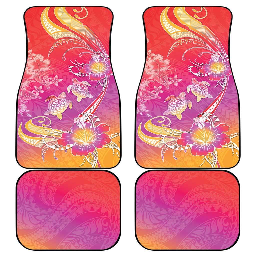 Polynesia Sea Turtle Couple Car Mats One Soul One Love