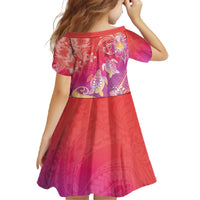 Polynesia Sea Turtle Couple Family Matching Off The Shoulder Long Sleeve Dress and Hawaiian Shirt One Soul One Love