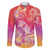 Polynesia Sea Turtle Couple Family Matching Off The Shoulder Long Sleeve Dress and Hawaiian Shirt One Soul One Love