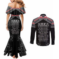 New Zealand Aotearoa Couples Matching Mermaid Dress and Long Sleeve Button Shirt Traditional Kapa Haka LT05 - Polynesian Pride