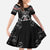 New Zealand Aotearoa Family Matching Off The Shoulder Long Sleeve Dress and Hawaiian Shirt Traditional Kapa Haka
