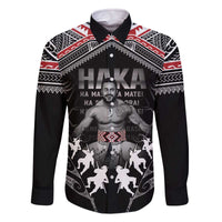 New Zealand Aotearoa Family Matching Off The Shoulder Long Sleeve Dress and Hawaiian Shirt Traditional Kapa Haka