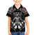 New Zealand Aotearoa Family Matching Off The Shoulder Long Sleeve Dress and Hawaiian Shirt Traditional Kapa Haka
