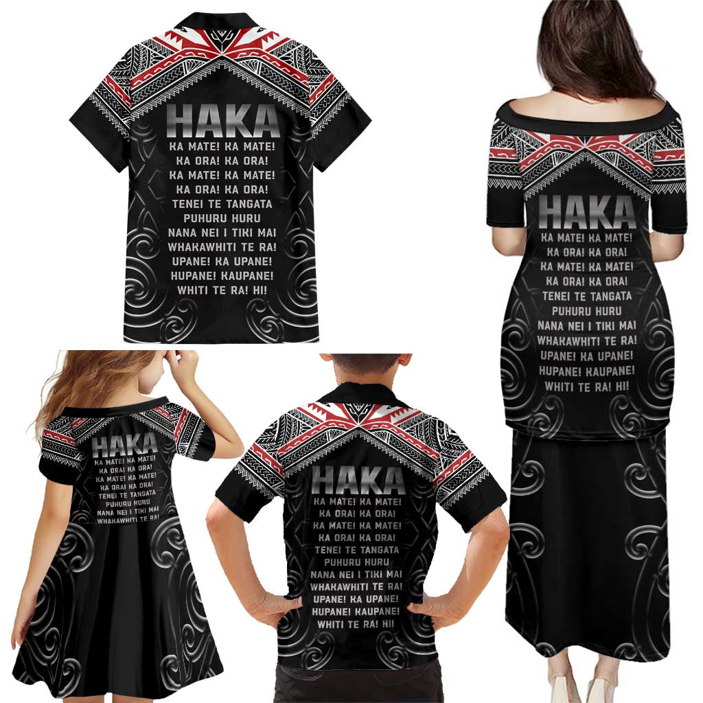 New Zealand Aotearoa Family Matching Puletasi and Hawaiian Shirt Traditional Kapa Haka LT05 - Polynesian Pride