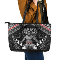 New Zealand Aotearoa Leather Tote Bag Traditional Kapa Haka LT05 - Polynesian Pride