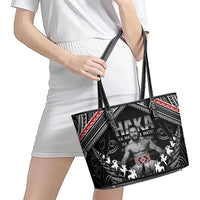 New Zealand Aotearoa Leather Tote Bag Traditional Kapa Haka LT05 - Polynesian Pride