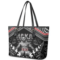 New Zealand Aotearoa Leather Tote Bag Traditional Kapa Haka LT05 - Polynesian Pride