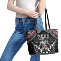 New Zealand Aotearoa Leather Tote Bag Traditional Kapa Haka LT05 - Polynesian Pride