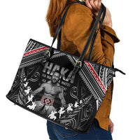 New Zealand Aotearoa Leather Tote Bag Traditional Kapa Haka LT05 - Polynesian Pride