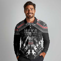 New Zealand Aotearoa Long Sleeve Polo Shirt Traditional Kapa Haka LT05 - Polynesian Pride