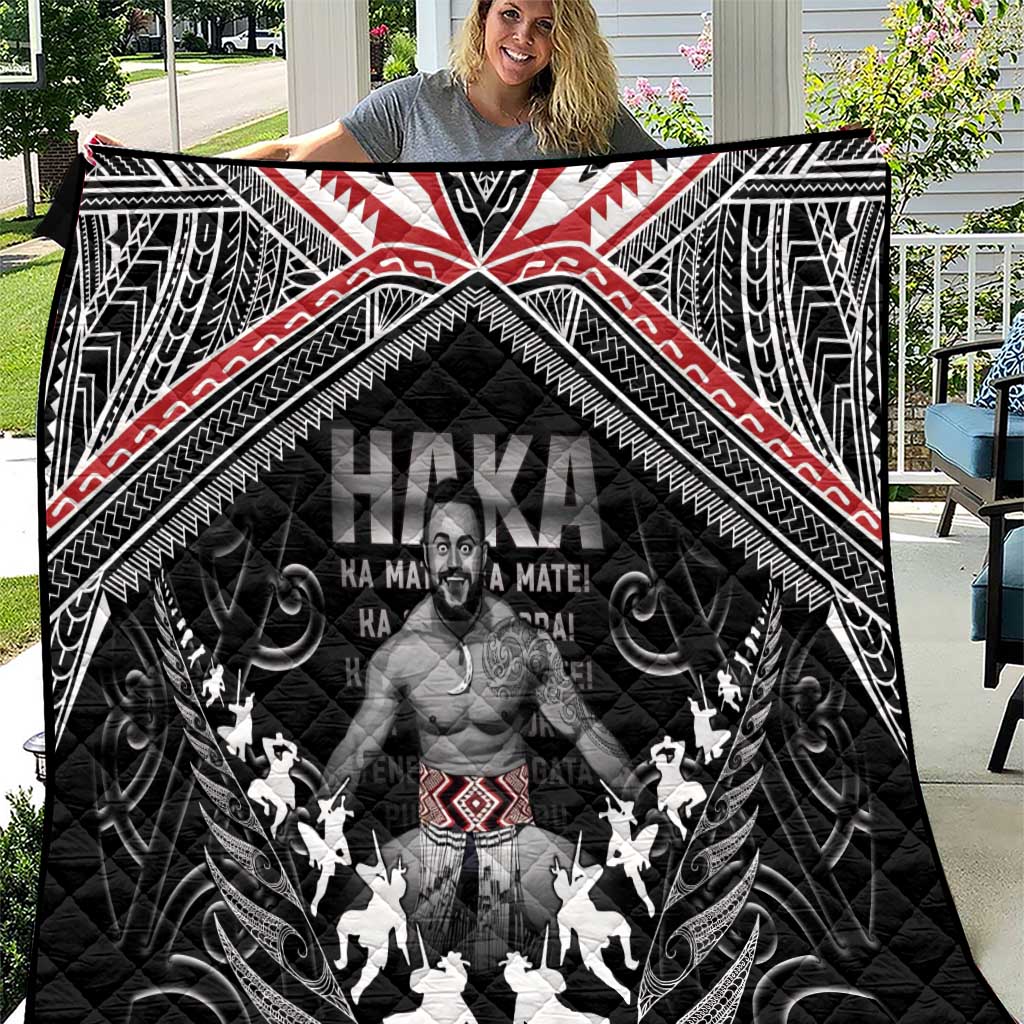 New Zealand Aotearoa Quilt Traditional Kapa Haka LT05 Black - Polynesian Pride