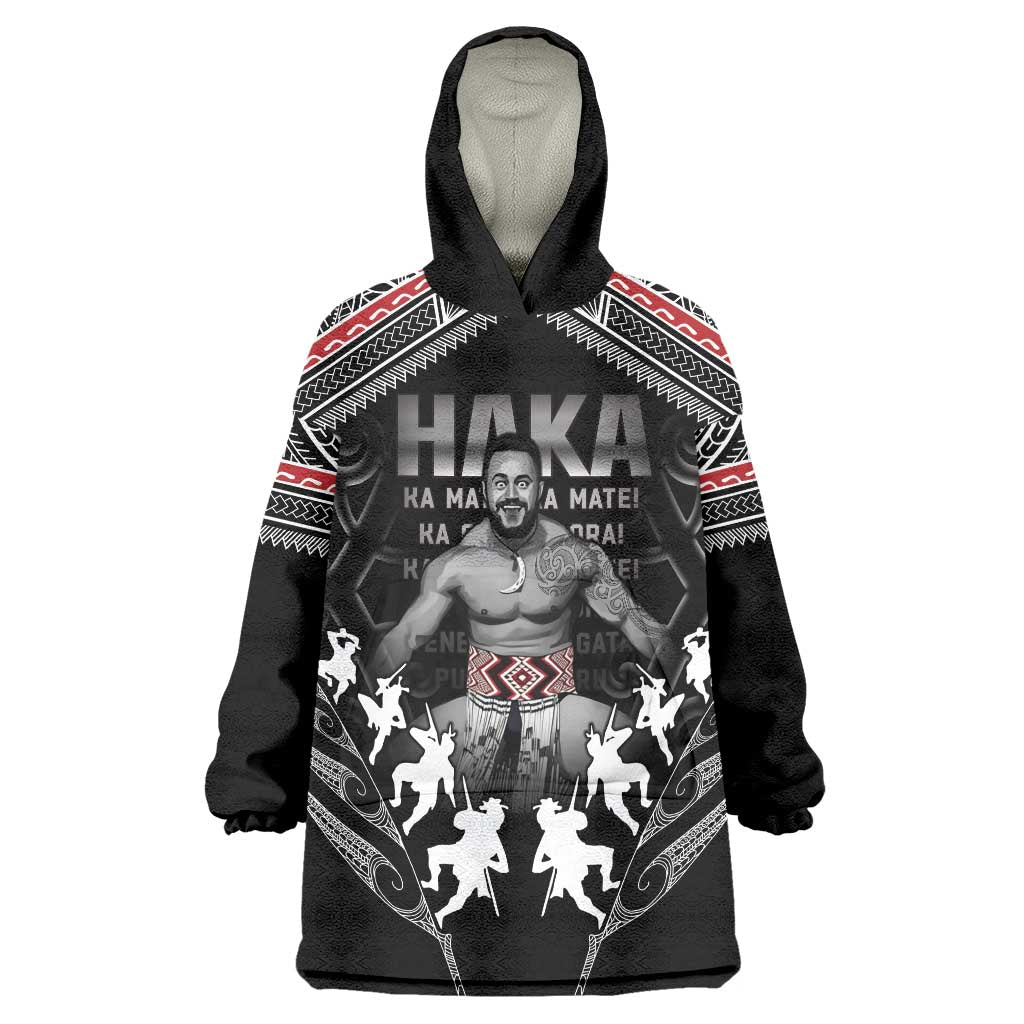 New Zealand Aotearoa Wearable Blanket Hoodie Traditional Kapa Haka
