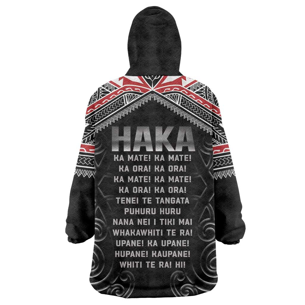 New Zealand Aotearoa Wearable Blanket Hoodie Traditional Kapa Haka
