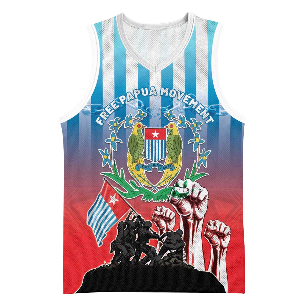 Personalised Free West Papua Basketball Jersey One People One Soul Unique Style LT05 Unisex Blue - Polynesian Pride