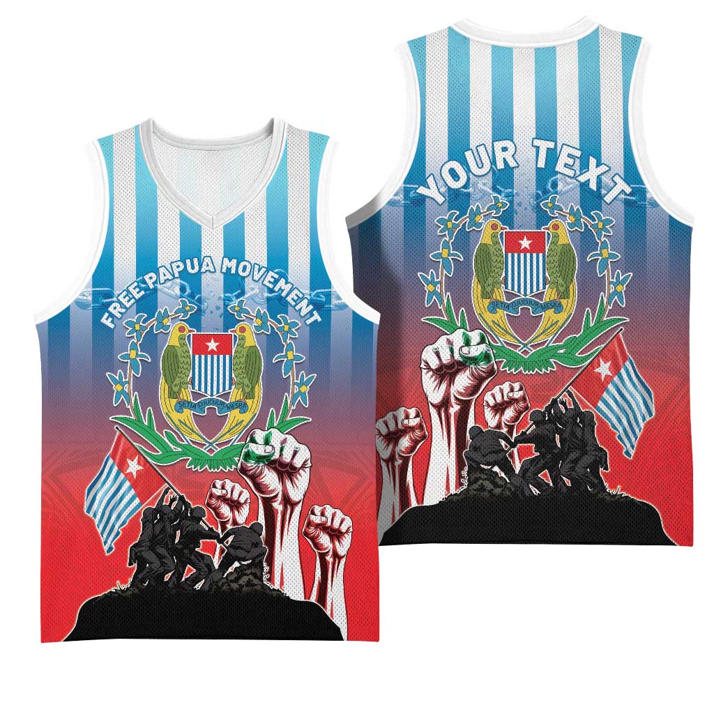 Personalised Free West Papua Basketball Jersey One People One Soul Unique Style LT05 - Polynesian Pride