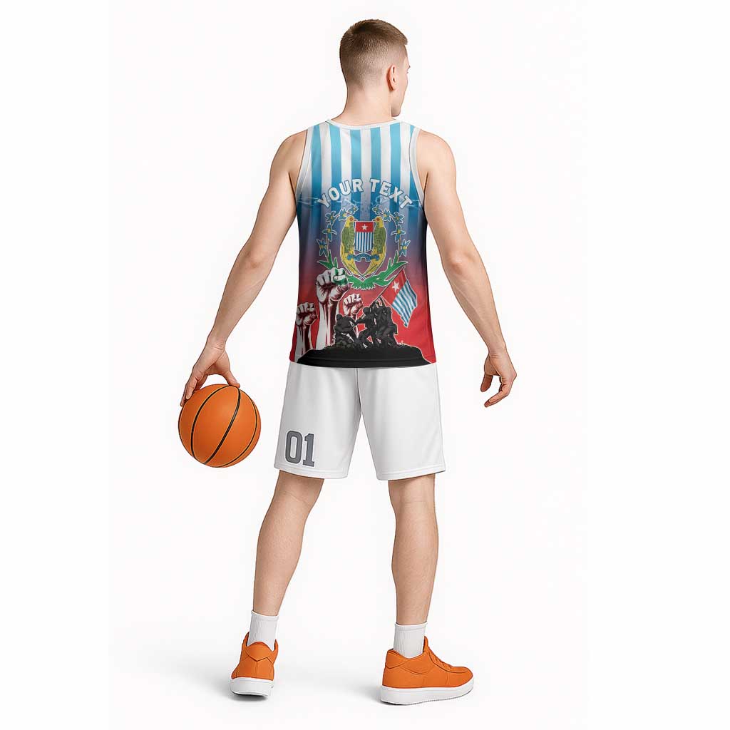 Personalised Free West Papua Basketball Jersey One People One Soul Unique Style LT05 - Polynesian Pride