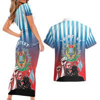Personalised Free West Papua Couples Matching Short Sleeve Bodycon Dress and Hawaiian Shirt One People One Soul Unique Style - Polynesian Pride
