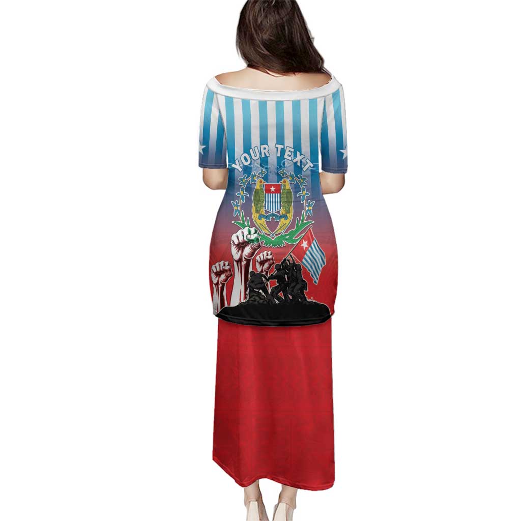 Personalised Free West Papua Family Matching Puletasi and Hawaiian Shirt One People One Soul Unique Style - Polynesian Pride