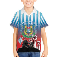 Personalised Free West Papua Family Matching Summer Maxi Dress and Hawaiian Shirt One People One Soul Unique Style LT05 Son's Shirt Blue - Polynesian Pride