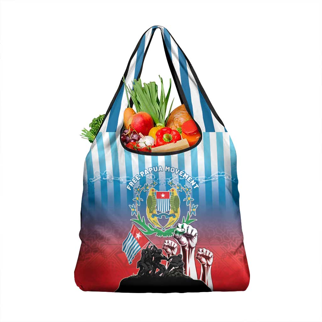 Free West Papua Grocery Bag One People One Soul Unique Style - Polynesian Pride