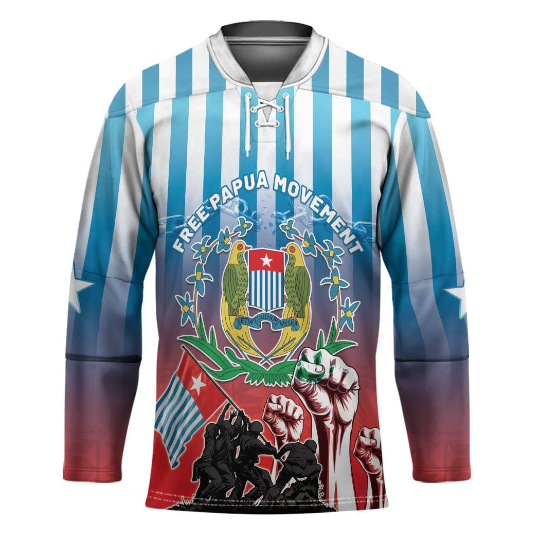 Personalised Free West Papua Hockey Jersey One People One Soul Unique Style - Polynesian Pride