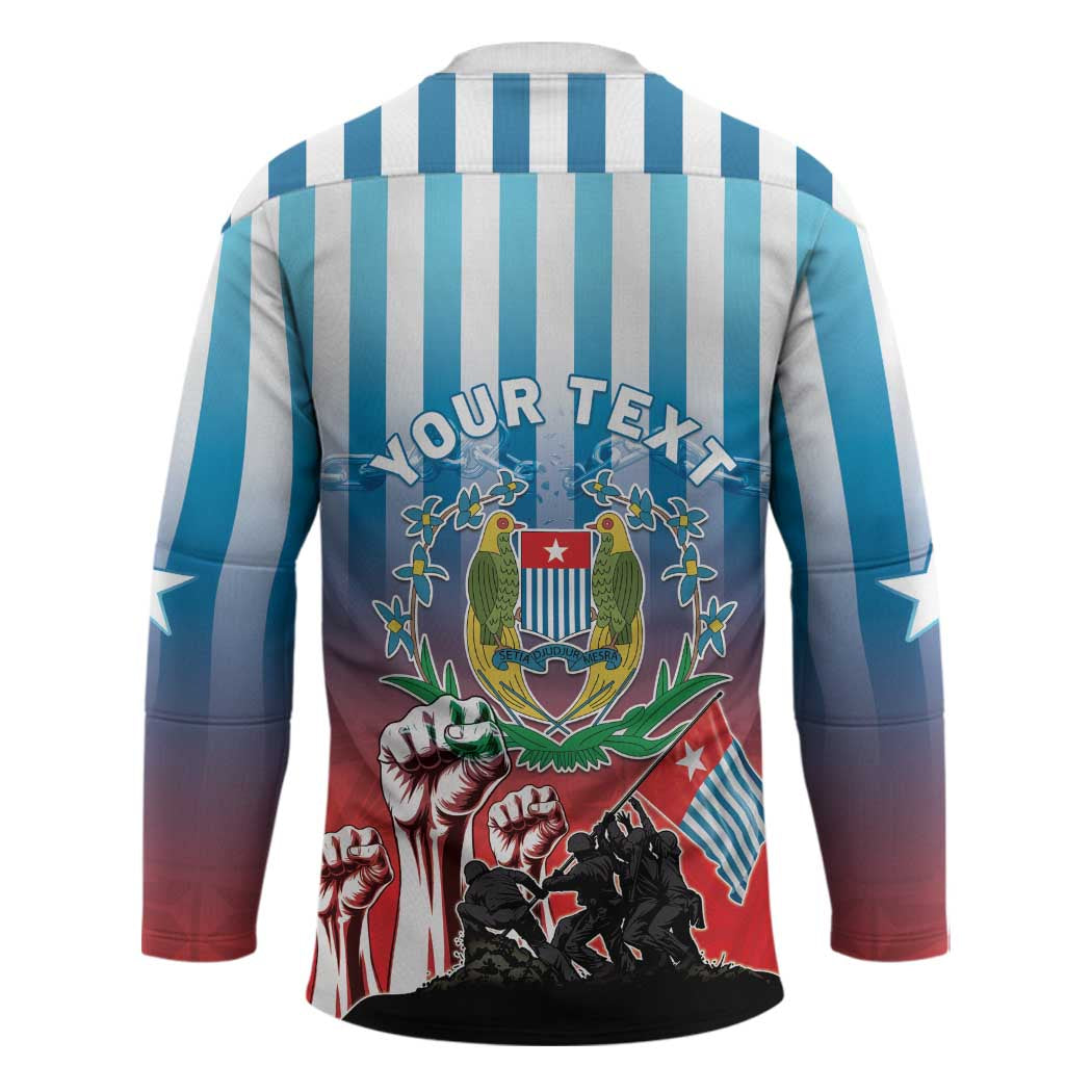 Personalised Free West Papua Hockey Jersey One People One Soul Unique Style - Polynesian Pride