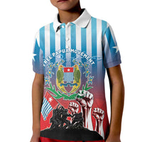 Personalised Free West Papua Kid Polo Shirt One People One Soul Unique Style LT05 Kid Blue - Polynesian Pride