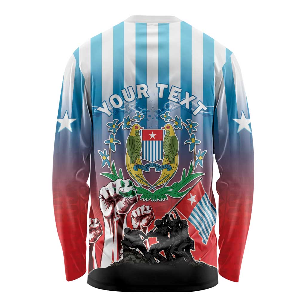 Personalised Free West Papua Long Sleeve Shirt One People One Soul Unique Style - Polynesian Pride