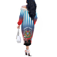 Personalised Free West Papua Off The Shoulder Long Sleeve Dress One People One Soul Unique Style LT05 - Polynesian Pride
