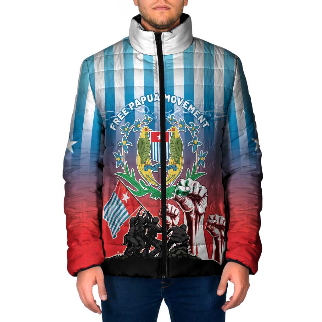 Personalised Free West Papua Padded Jacket One People One Soul Unique Style - Polynesian Pride