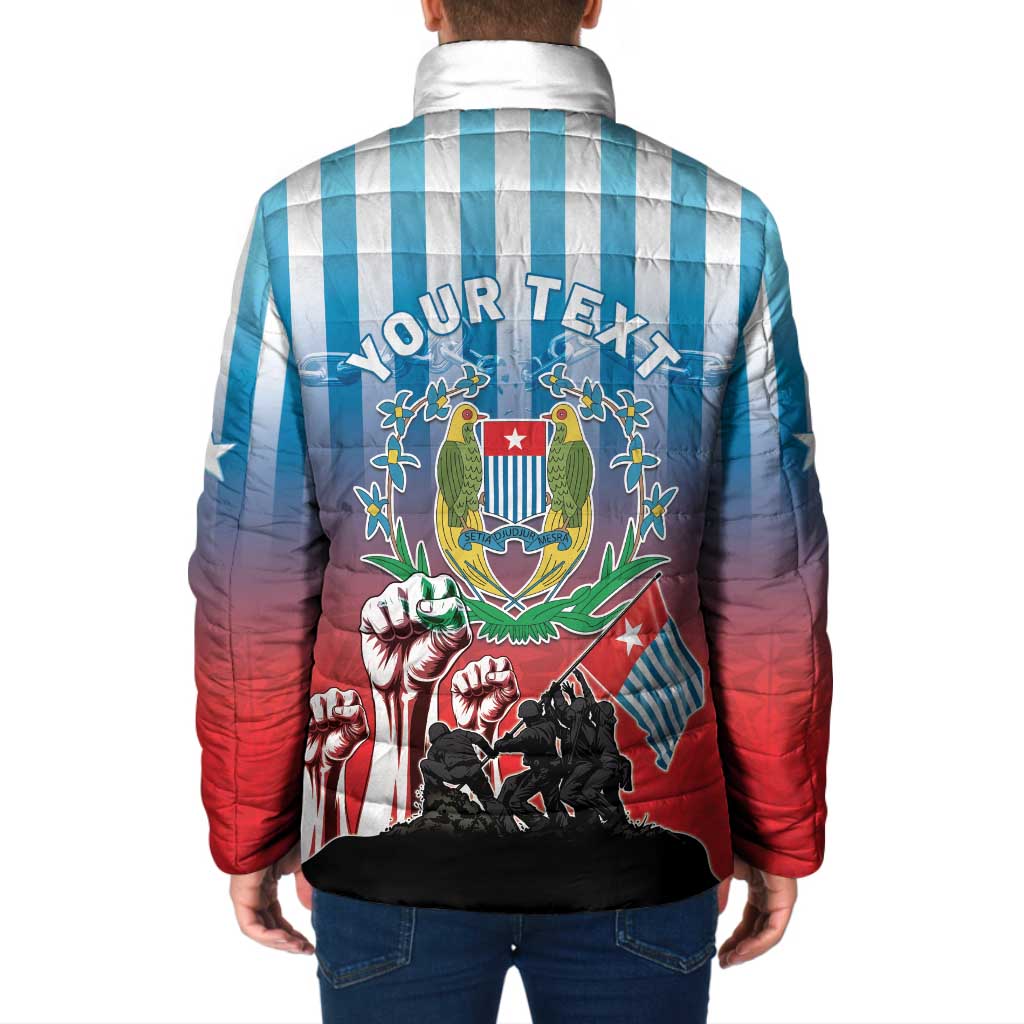 Personalised Free West Papua Padded Jacket One People One Soul Unique Style - Polynesian Pride