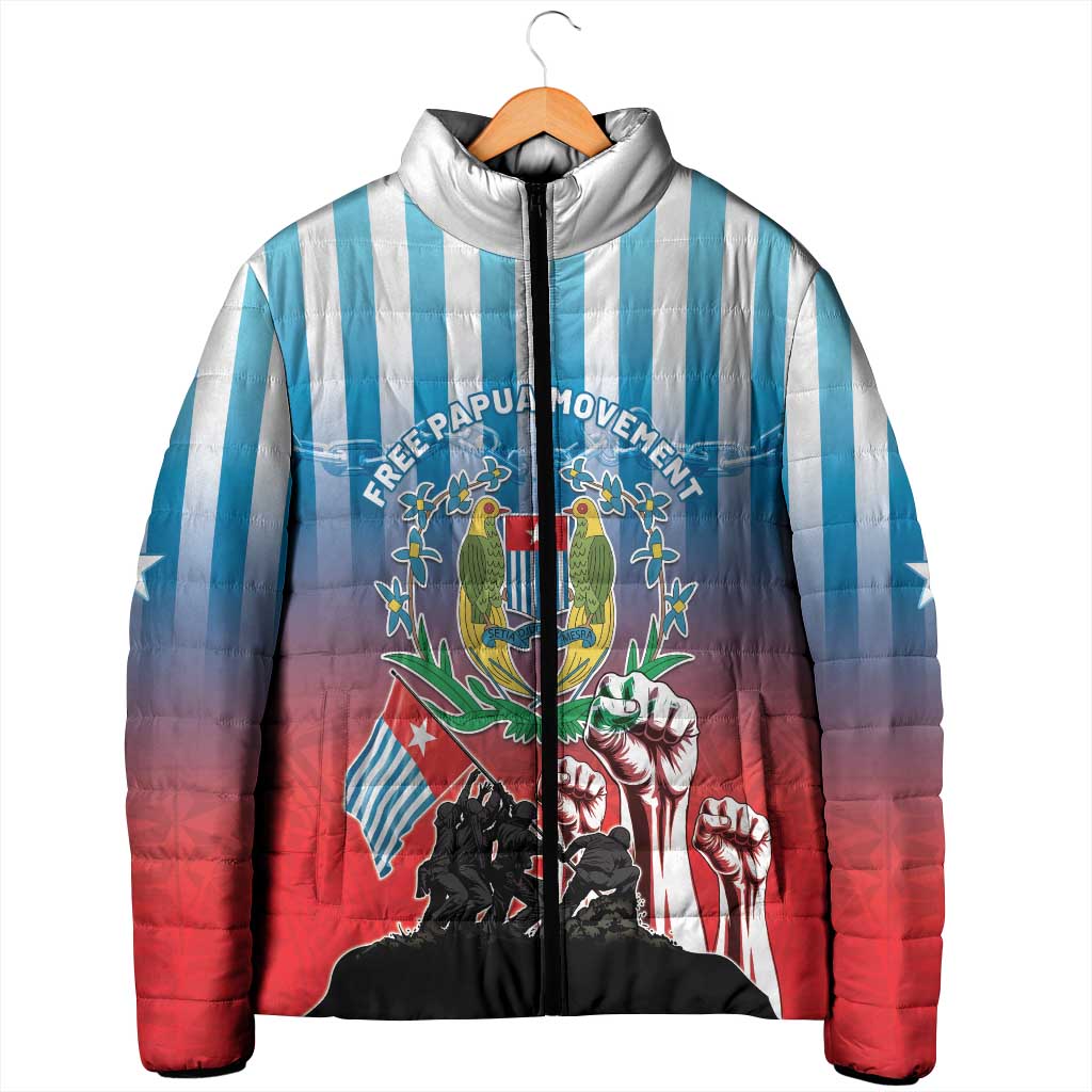Personalised Free West Papua Padded Jacket One People One Soul Unique Style - Polynesian Pride