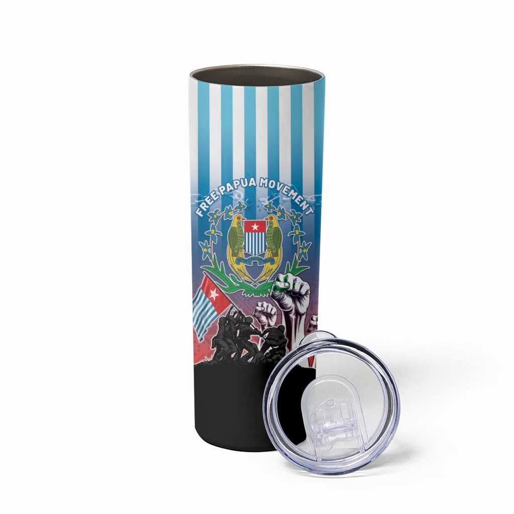 Personalised Free West Papua Skinny Tumbler One People One Soul Unique Style LT05 - Polynesian Pride