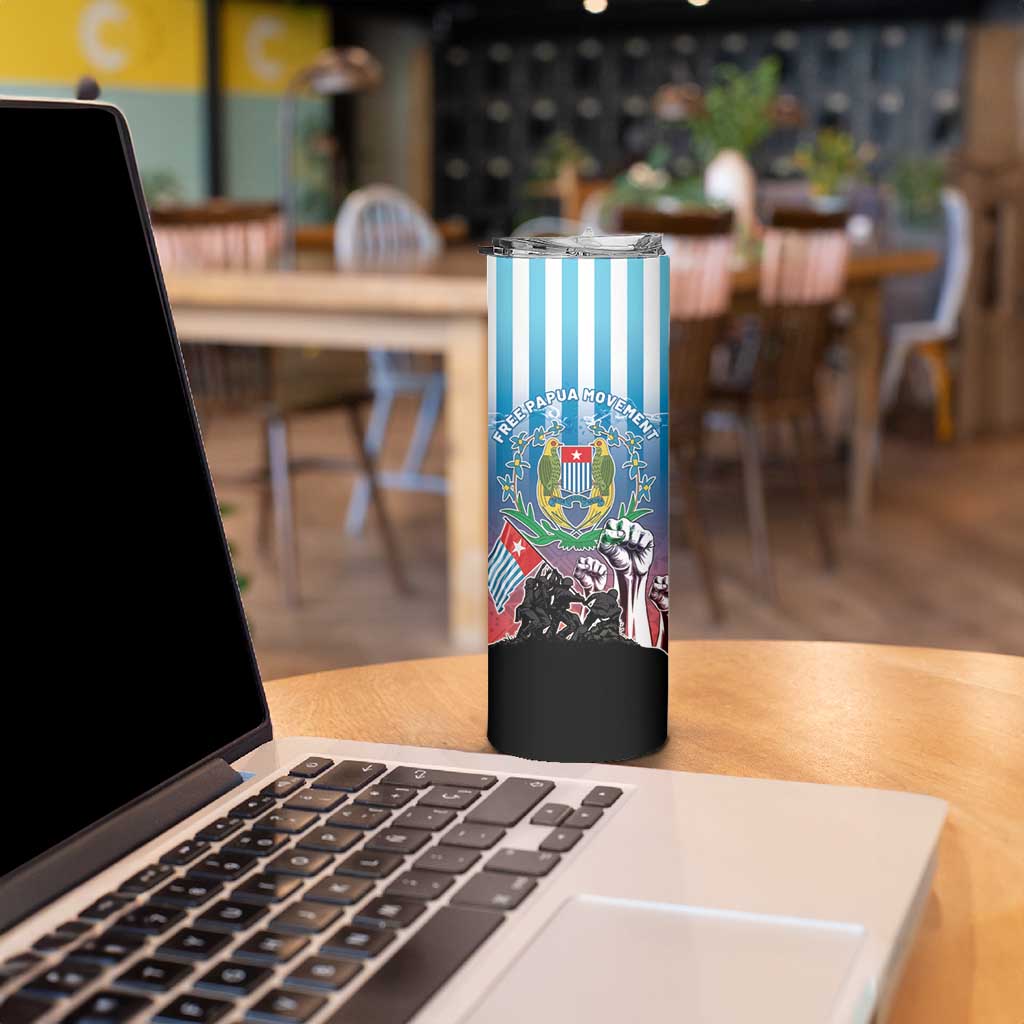 Personalised Free West Papua Skinny Tumbler One People One Soul Unique Style LT05 - Polynesian Pride
