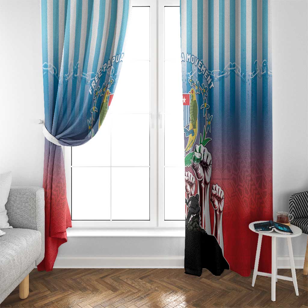Free West Papua Window Curtain One People One Soul Unique Style - Polynesian Pride