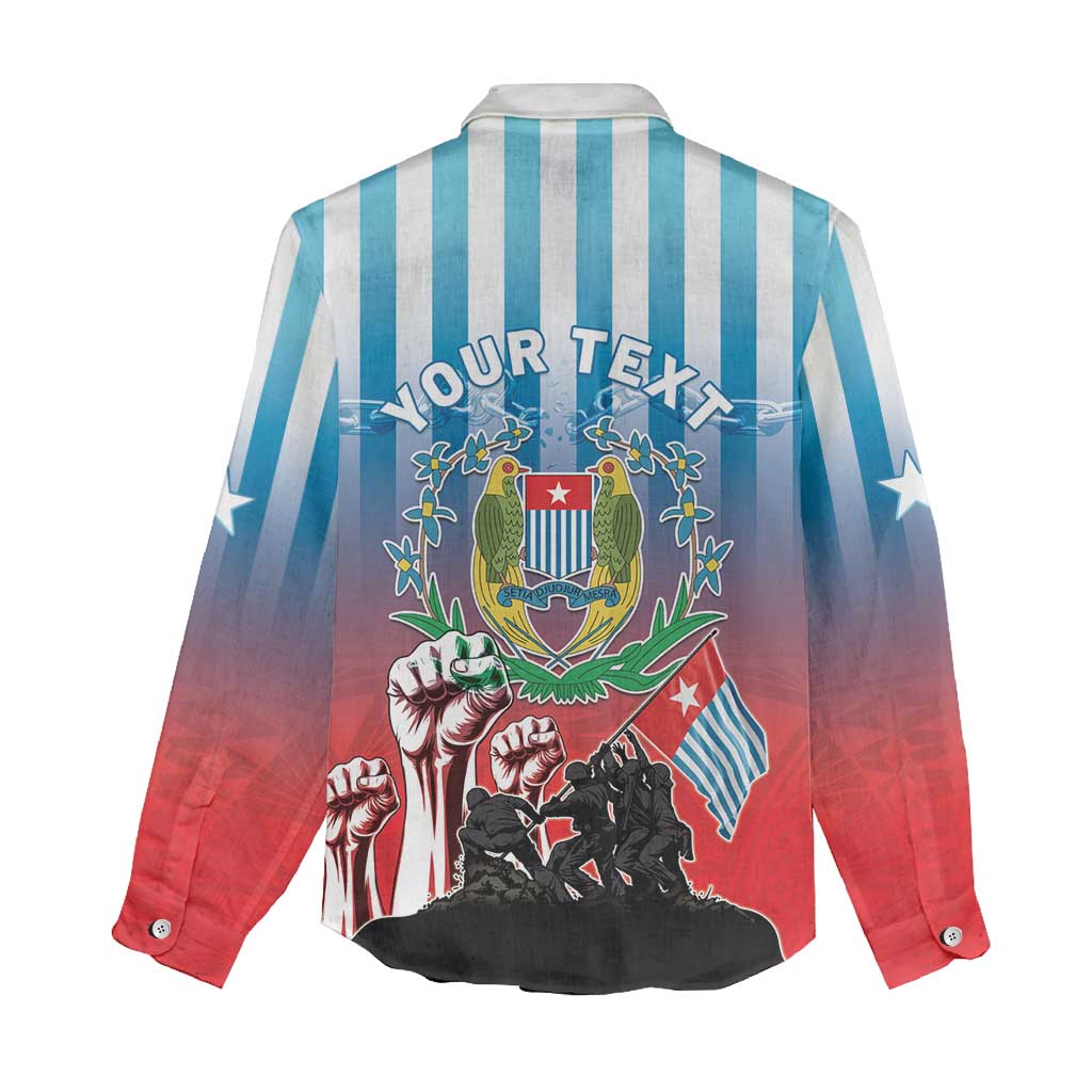 Personalised Free West Papua Women Casual Shirt One People One Soul Unique Style LT05 - Polynesian Pride