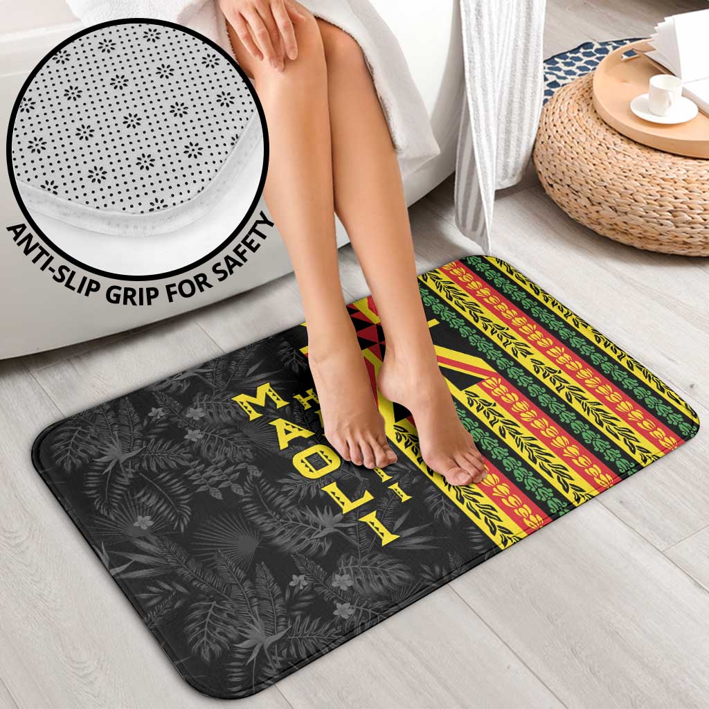 Hawaii Maoli Spirit Bathroom Set Kakau Pattern With Flower Lei LT05 - Polynesian Pride
