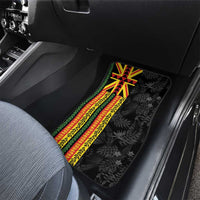 Hawaii Maoli Spirit Car Mats Kakau Pattern With Flower Lei LT05 - Polynesian Pride