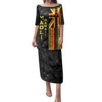 Hawaii Maoli Spirit Family Matching Puletasi and Hawaiian Shirt Kakau Pattern With Flower Lei - Polynesian Pride