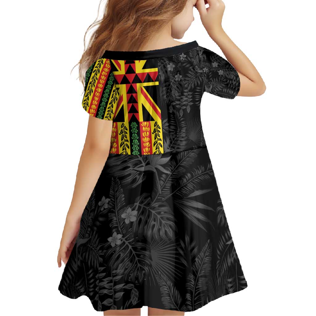 Hawaii Maoli Spirit Family Matching Short Sleeve Bodycon Dress and Hawaiian Shirt Kakau Pattern With Flower Lei LT05 - Polynesian Pride