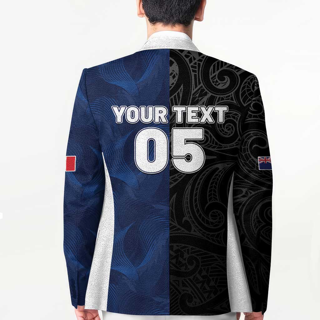 France And New Zealand Rugby Custom Blazer Les Bleus Rooster With Maori Tiki LT05 - Polynesian Pride