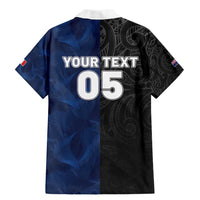 France And New Zealand Rugby Custom Family Matching Mermaid Dress and Hawaiian Shirt Les Bleus Rooster With Maori Tiki LT05 - Polynesian Pride