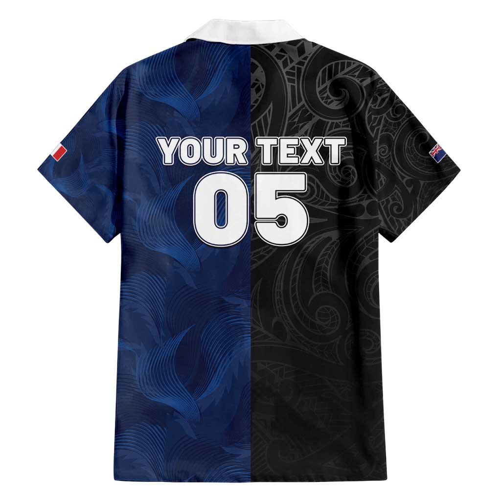 France And New Zealand Rugby Custom Family Matching Summer Maxi Dress and Hawaiian Shirt Les Bleus Rooster With Maori Tiki LT05 - Polynesian Pride