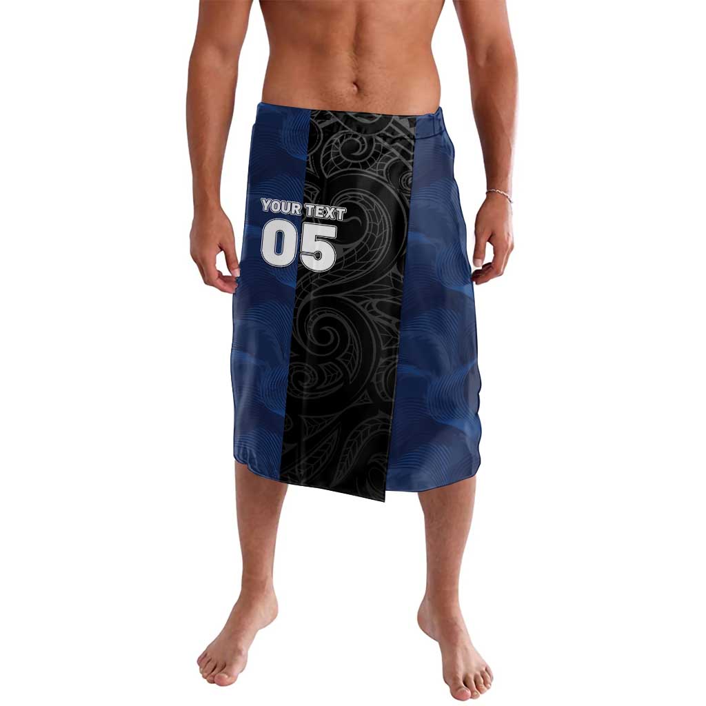 France And New Zealand Rugby Custom Lavalava Les Bleus Rooster With Maori Tiki LT05 Black - Polynesian Pride
